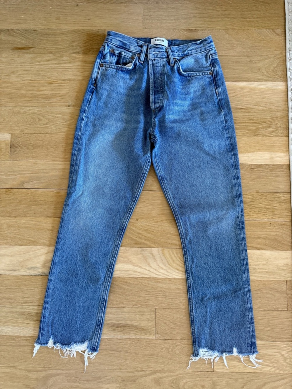 Agolde Riley Crop with Raw Hem